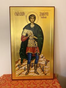 Рукописная икона Дмитрий Солунский 9
