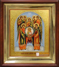 Рукописная икона Собор архангела Михаила 4 (Размер 27х31 см)
