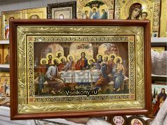Рукописная икона Тайная Вечеря №5 (Размер 25х40 см)