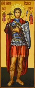 Рукописная икона Дмитрий (Димитрий) Солунский