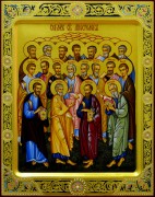 Рукописная икона Собор Апостолов